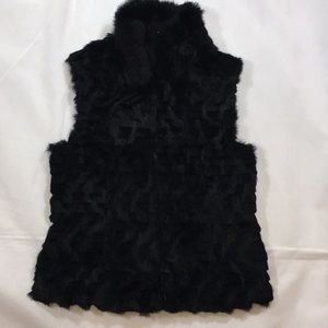 Guess brand REAL RABBIT FUR EUC VEST size Medium